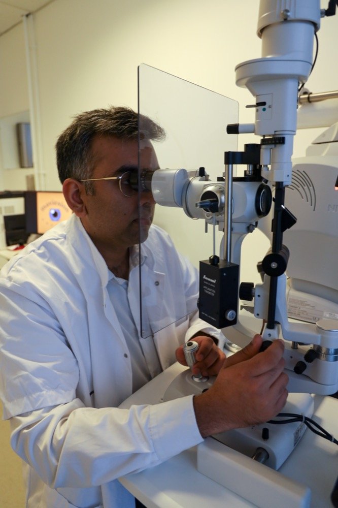 Gráfico de valores de HbA1c'e risco de retinopatia diabética