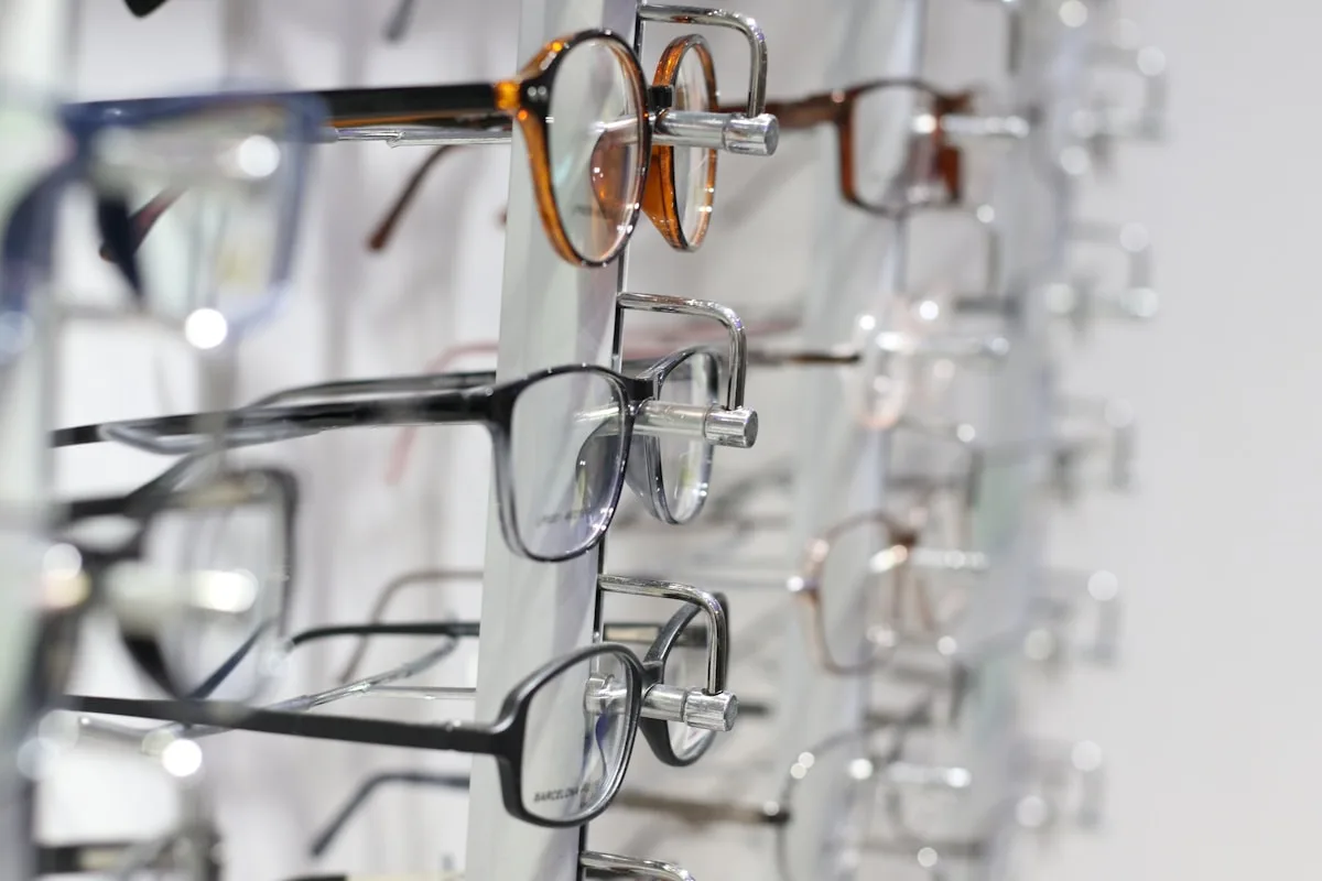 Spectacle frames at an optician's shop