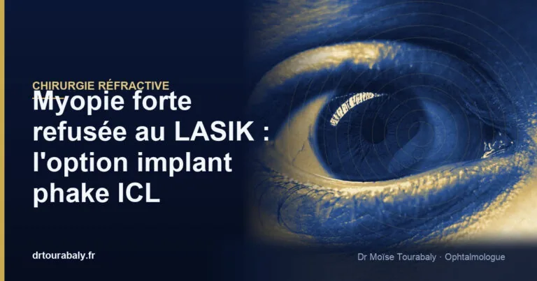 Myopie forte refusée au LASIK : l'option implant phake ICL