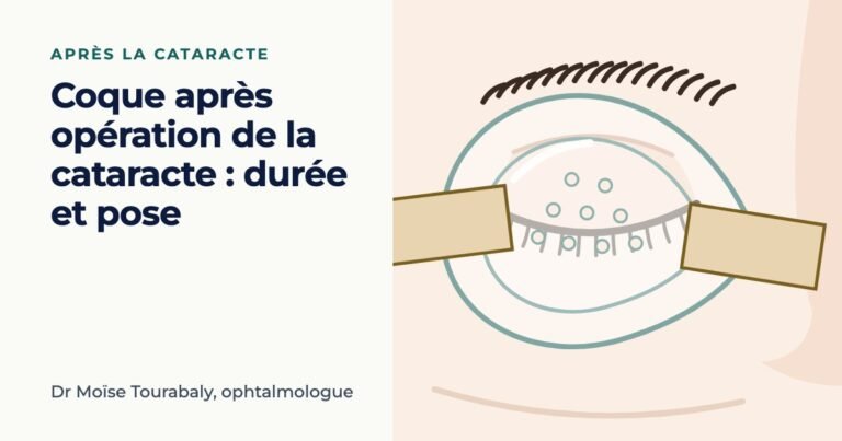Illustration : Coque après opération de la cataracte : durée et pose