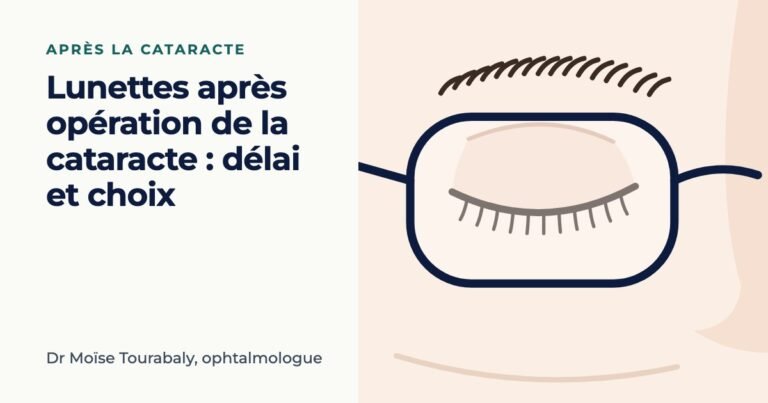 Illustration : Lunettes après opération de la cataracte : délai et choix